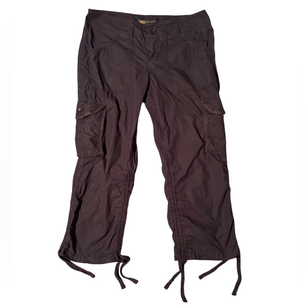 Outback Red Black Cotton Utility Ankle Pants 100% Cotton